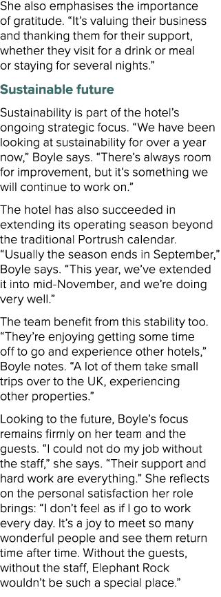 She also emphasises the importance of gratitude. “It’s valuing their business and thanking them for their support, wh...