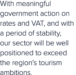With meaningful government action on rates and VAT, and with a period of stability, our sector will be well positione...
