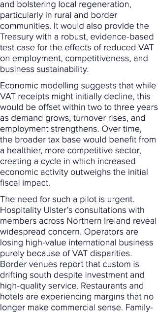 and bolstering local regeneration, particularly in rural and border communities. It would also provide the Treasury w...