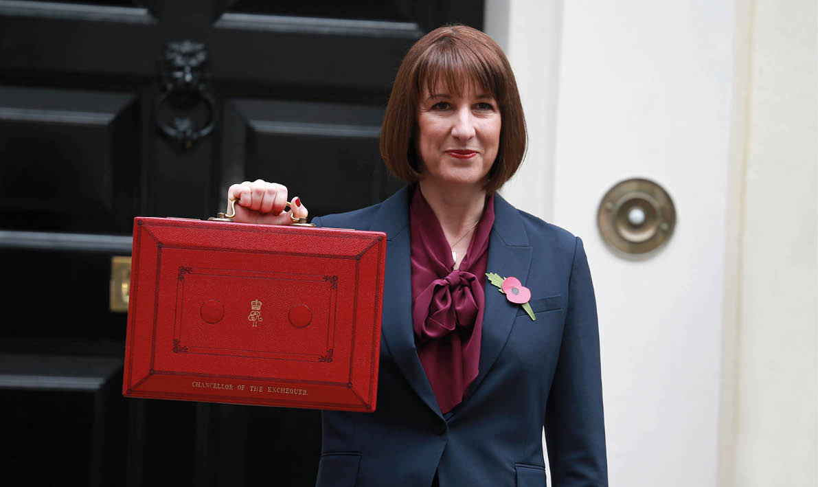 London, United Kingdom - october 30, 2024: Rachel Reeves, UK chancellor of the exchequer, poses outside 11 Downing Street ahead of presenting her budget to parliament in London, England.