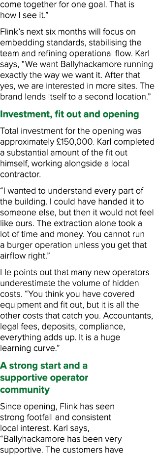 come together for one goal. That is how I see it.” Flink’s next six months will focus on embedding standards, stabili...