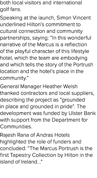 both local visitors and international golf fans. Speaking at the launch, Simon Vincent underlined Hilton’s commitment...