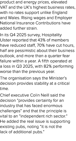 product and energy prices, elevated VAT and the UK’s highest business rates, with no rates support unlike England and...