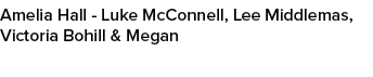 Amelia Hall Luke McConnell, Lee Middlemas, Victoria Bohill & Megan 