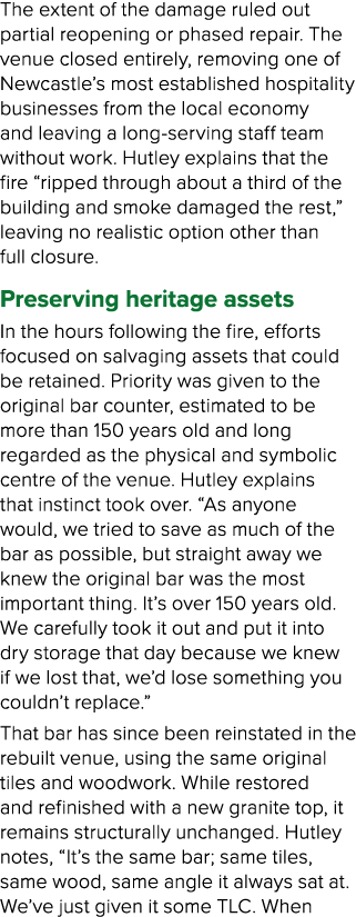 The extent of the damage ruled out partial reopening or phased repair. The venue closed entirely, removing one of New...