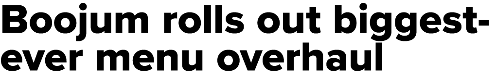 Boojum rolls out biggest ever menu overhaul