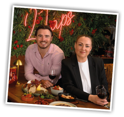 Siblings Jarron and Victoria O'Neill Watson celebrating 20 years of 2Taps Wine Bar