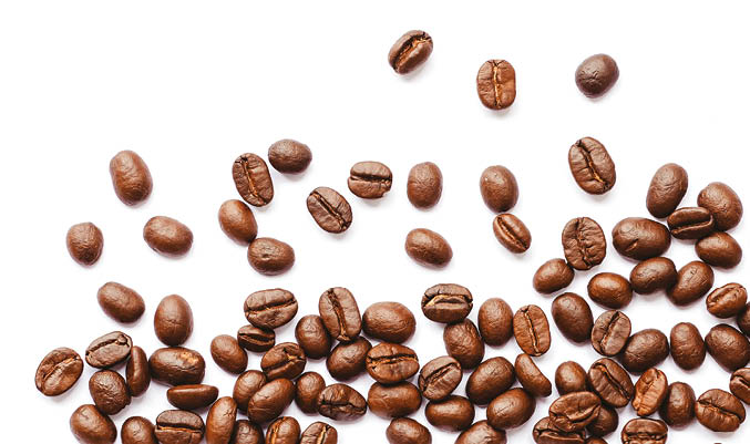 Coffee beans. Isolated on a white background.