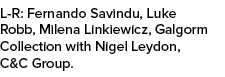 L R: Fernando Savindu, Luke Robb, Milena Linkiewicz, Galgorm Collection with Nigel Leydon, C&C Group.