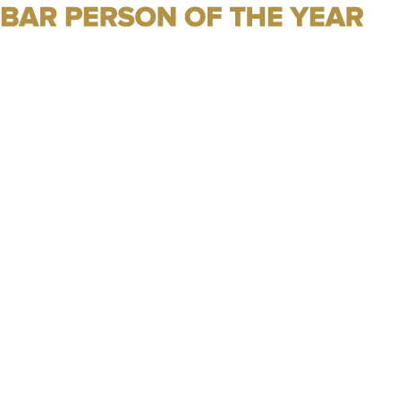 Bar Person of the Year “Being named Bar Person of the Year at the LCN Awards feels like a dream. I have always had a ...