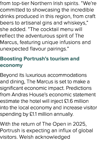 from top tier Northern Irish spirits. “We’re committed to showcasing the incredible drinks produced in this region, f...