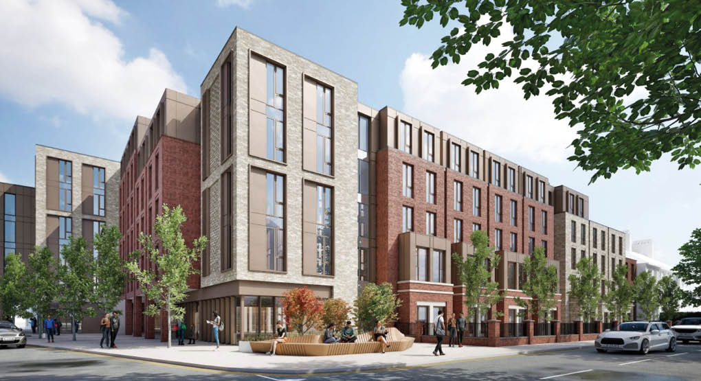 A large building with many windows and balconies. Description generated by AI