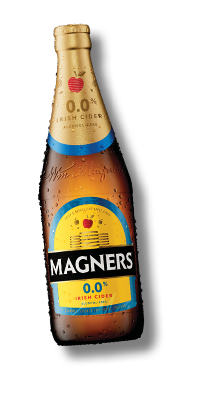 A bottle of Magners Irish Cider. Description generated by AI