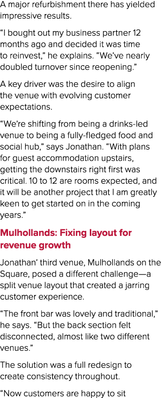 A major refurbishment there has yielded impressive results. “I bought out my business partner 12 months ago and decid...