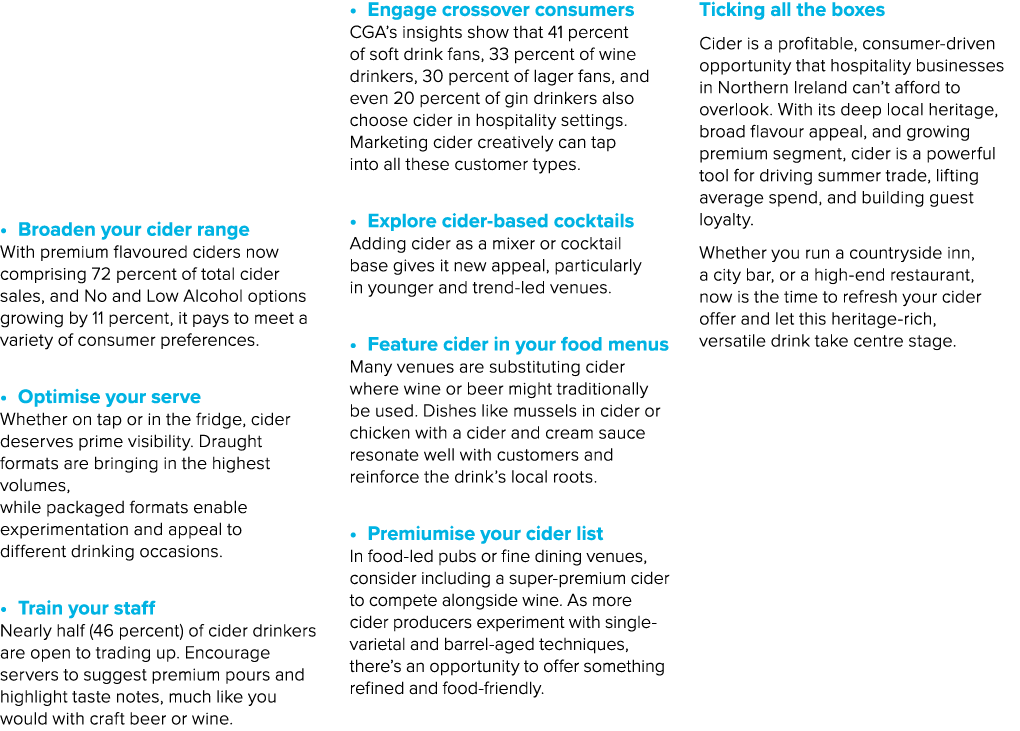 Recommendations for Northern Ireland’s on trade Hospitality operators across Northern Ireland can act now to maximise...