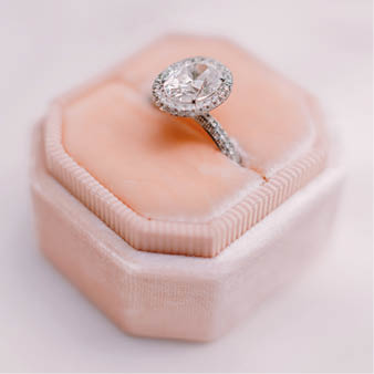 engagement ring with diamond. Beautiful luxury engagement ring. Wedding fine art photo