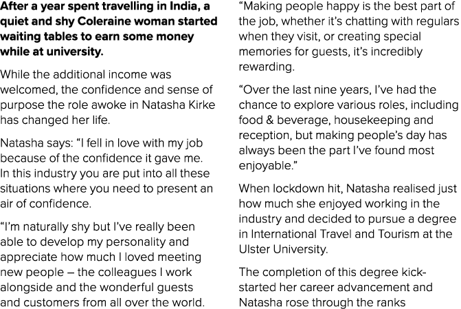 After a year spent travelling in India, a quiet and shy Coleraine woman started waiting tables to earn some money whi...