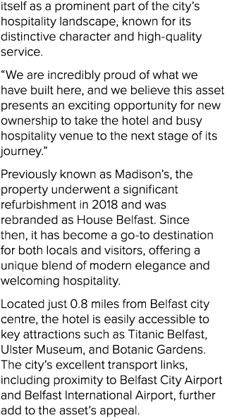 itself as a prominent part of the city’s hospitality landscape, known for its distinctive character and high quality ...
