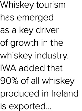 Whiskey tourism has emerged as a key driver of growth in the whiskey industry. IWA added that 90% of all whiskey prod...