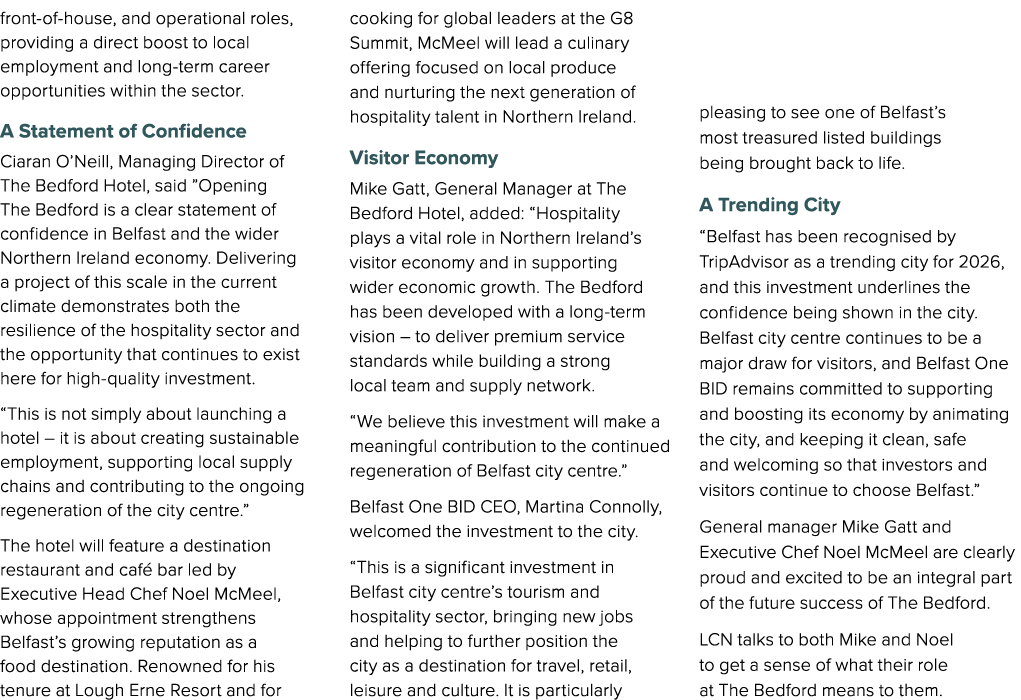 front of house, and operational roles, providing a direct boost to local employment and long term career opportunitie...