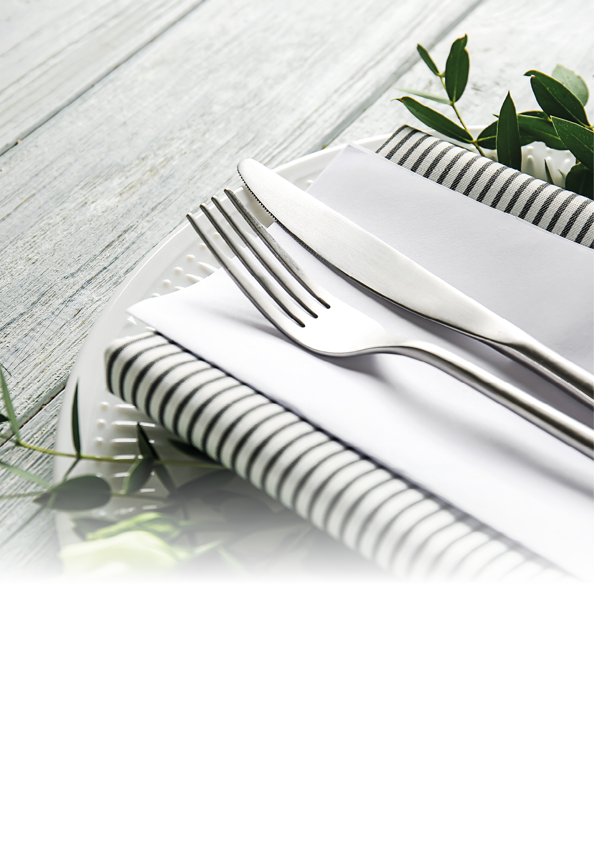 Beautiful table setting with flowers on wooden background, closeup