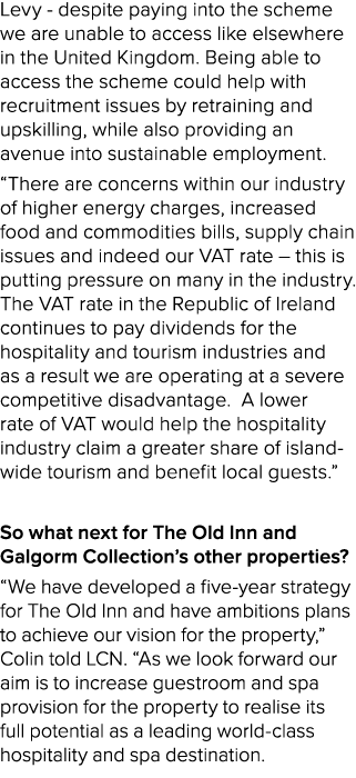 Levy despite paying into the scheme we are unable to access like elsewhere in the United Kingdom. Being able to acces...