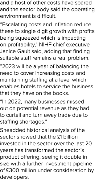 and a host of other costs have soared and the sector body said the operating environment is difficult. “Escalating co...