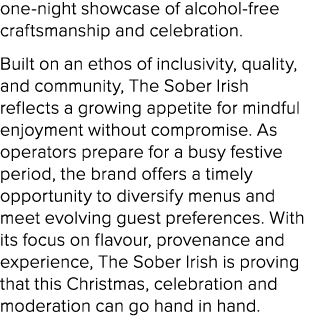 one night showcase of alcohol free craftsmanship and celebration. Built on an ethos of inclusivity, quality, and comm...