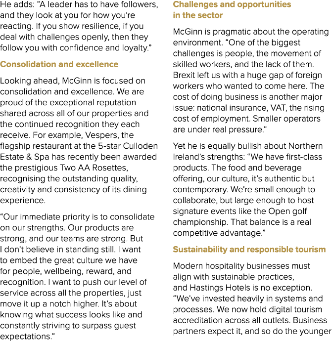 He adds: “A leader has to have followers, and they look at you for how you’re reacting. If you show resilience, if yo...