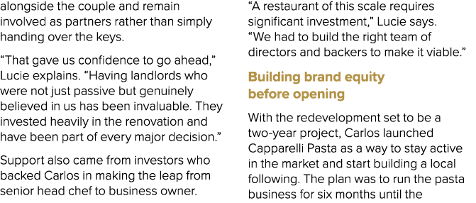 alongside the couple and remain involved as partners rather than simply handing over the keys. “That gave us confiden...