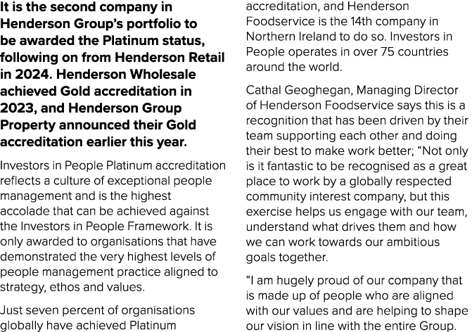 It is the second company in Henderson Group’s portfolio to be awarded the Platinum status, following on from Henderso...