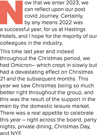 Now that we enter 2023, we can reflect upon our post covid Journey. Certainly, by any means 2022 was a successful yea...