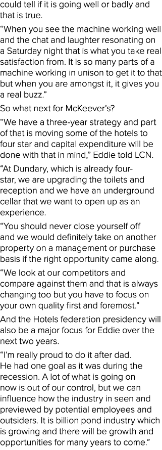 could tell if it is going well or badly and that is true. “When you see the machine working well and the chat and lau...