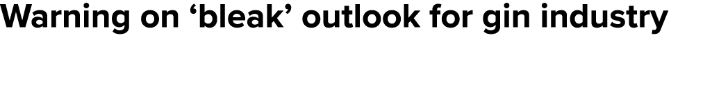 Warning on ‘bleak’ outlook for gin industry