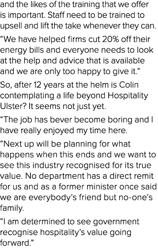 and the likes of the training that we offer is important. Staff need to be trained to upsell and lift the take whenev...