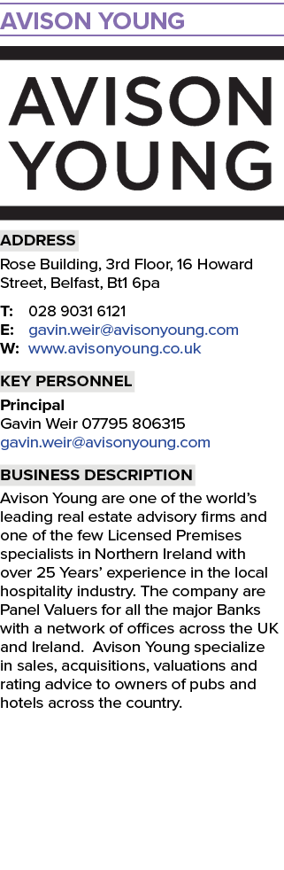 Avison Young ￼ Address Rose Building, 3rd Floor, 16 Howard Street, Belfast, Bt1 6pa T: 028 9031 6121 E: gavin.weir@av...