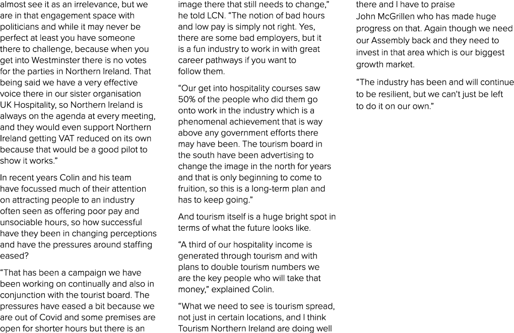almost see it as an irrelevance, but we are in that engagement space with politicians and while it may never be perfe...