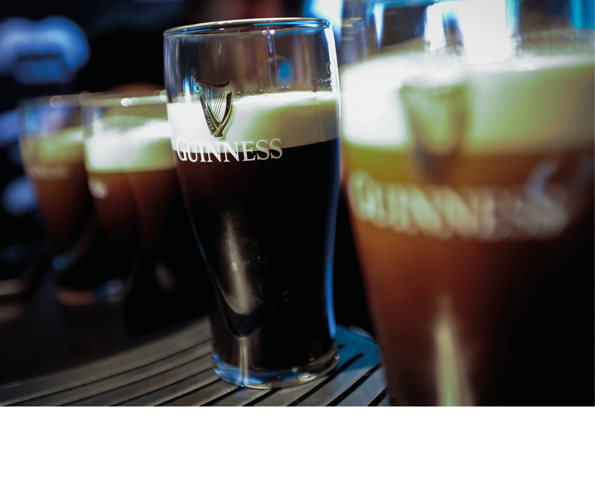 Pint of Guinness at the Guinness Storehouse in Dublin, Ireland - July 17 2023