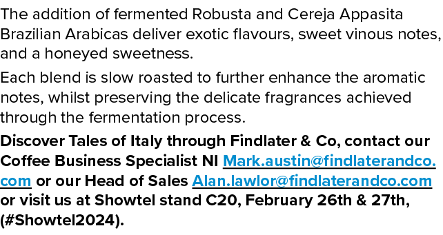 The addition of fermented Robusta and Cereja Appasita Brazilian Arabicas deliver exotic flavours, sweet vinous notes,...