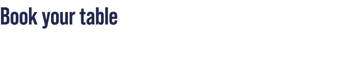 Book your table for the biggest night in hospitality this year...