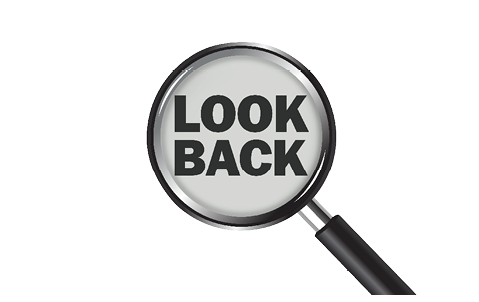 Looking back at the year 2024 concept. Best of the year, highlights, review, performance, evaluation of 2024. Office desk background.