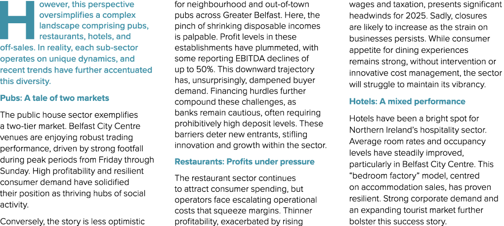 However, this perspective oversimplifies a complex landscape comprising pubs, restaurants, hotels, and off sales. In ...