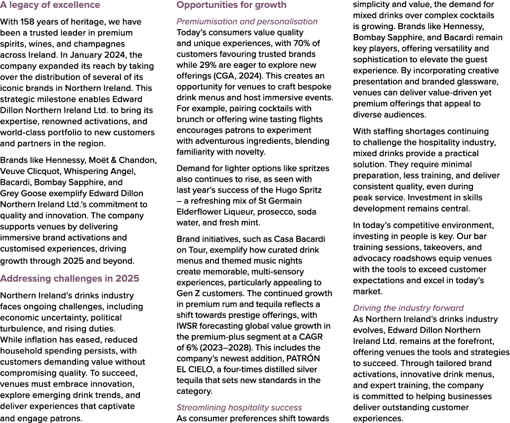 A legacy of excellence With 158 years of heritage, we have been a trusted leader in premium spirits, wines, and champ...