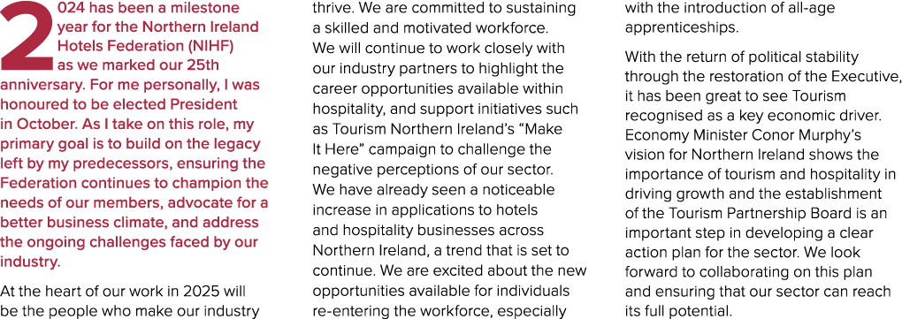 2024 has been a milestone year for the Northern Ireland Hotels Federation (NIHF) as we marked our 25th anniversary. F...