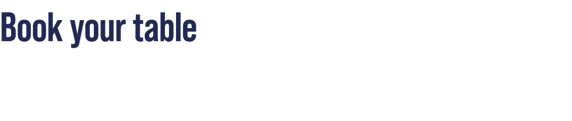 Book your table for the biggest night in hospitality this year...