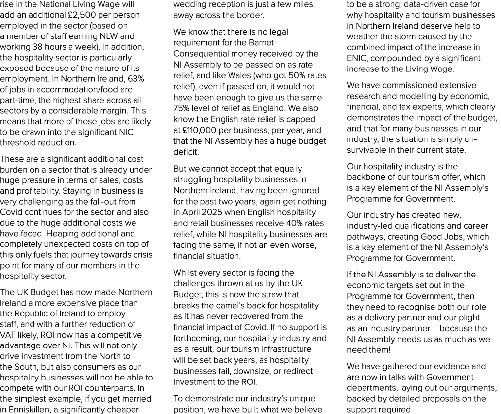rise in the National Living Wage will add an additional £2,500 per person employed in the sector (based on a member o...