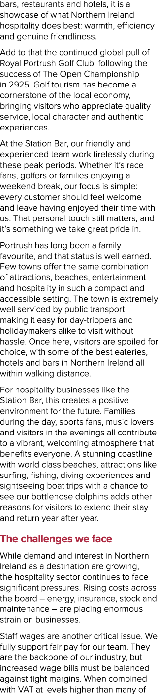 bars, restaurants and hotels, it is a showcase of what Northern Ireland hospitality does best: warmth, efficiency and...