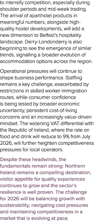 to intensify competition, especially during shoulder periods and mid week trading. The arrival of aparthotel products...