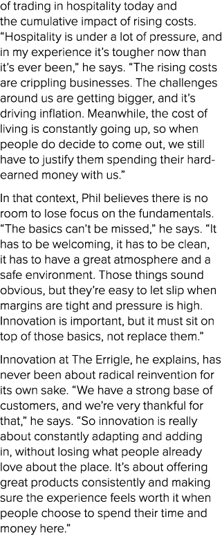 of trading in hospitality today and the cumulative impact of rising costs. “Hospitality is under a lot of pressure, a...
