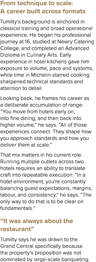 From technique to scale: A career built across formats Tumilty’s background is anchored in classical training and bro...